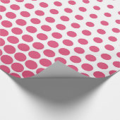 Roze poka Dot Modern White Cadeaupapier (Hoek)