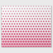 Roze poka Dot Modern White Cadeaupapier (Vlak)