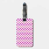 Roze poka Dots Bagagelabel (Achterkant verticaal)