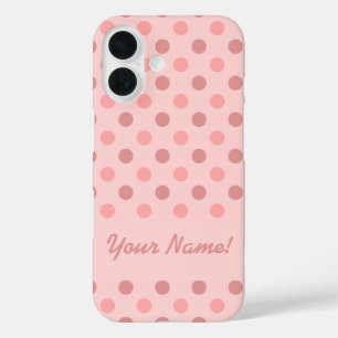 Roze poka Dots iPhone 16 Hoesje