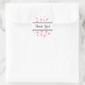Roze poka Dots Dank je Ronde Sticker (Tas)