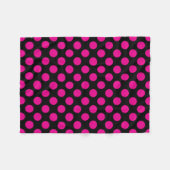 Roze poka Dots Fleece Deken (Voorkant (Horizontaal))