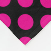 Roze poka Dots Fleece Deken (Hoek)