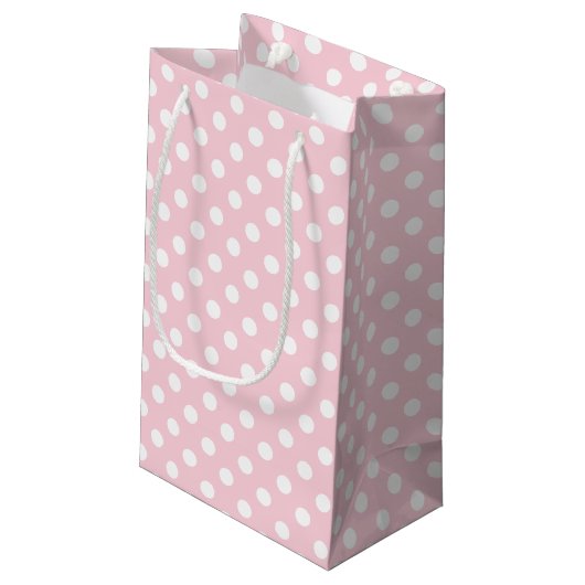 Roze poka Dots gepersonaliseerd Klein Cadeauzakje (Achterkant Gekanteld)