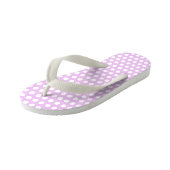Roze poka Dots Kinder Teenslippers (Schuin)