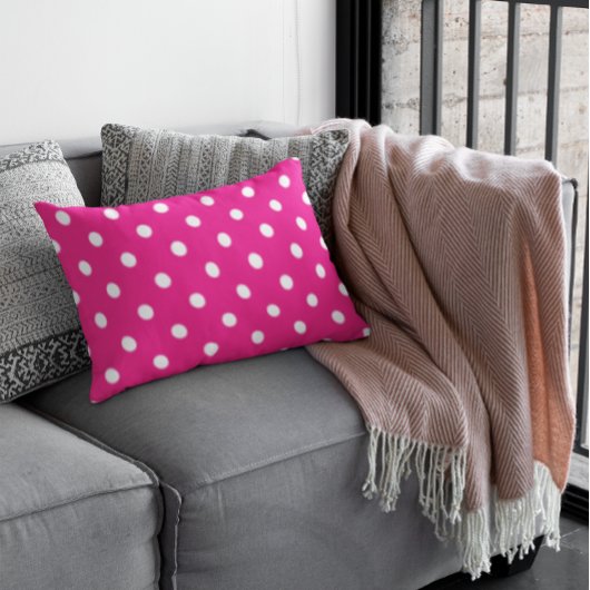 Roze poka Dots Kussensloop