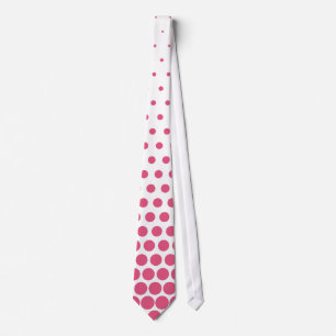 Roze poka Dots Modern White Stropdas