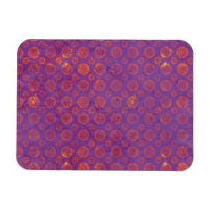 Roze poka Dots op Paars Magneet