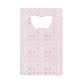 Roze poka Dots Pattern op Roze Kredietkaart Flessenopener (Voorkant)