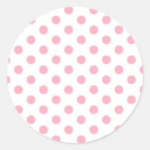 Roze poka Dots Ronde Sticker