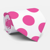 Roze poka Dots Stropdas (Opgerold)