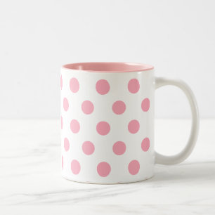Roze poka Dots Tweekleurige Koffiemok