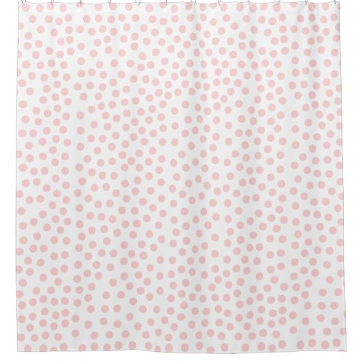 Roze poka Dots White Douchegordijn (Voorkant)