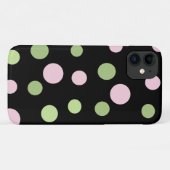 Roze pokadots, groene pokadots, Stippen, gedopt Case-Mate iPhone Case (Achterkant (horizontaal))