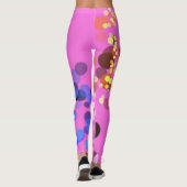 Roze pokadots leggings (Achterkant)
