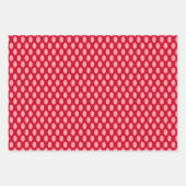 Roze pokadots op rood inpakpapier vel (Voorkant)