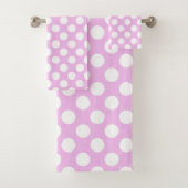 Roze pokadots, poolvlek, Stippen, gedopt Bad Handdoek (Insitu)