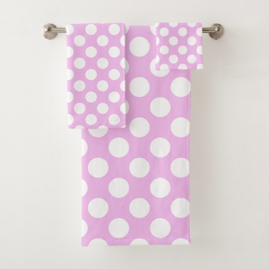 Roze pokadots, poolvlek, Stippen, gedopt Bad Handdoek (Insitu)