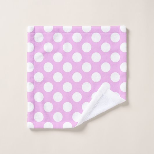 Roze pokadots, poolvlek, Stippen, gedopt Bad Handdoek (Wasdoekje)