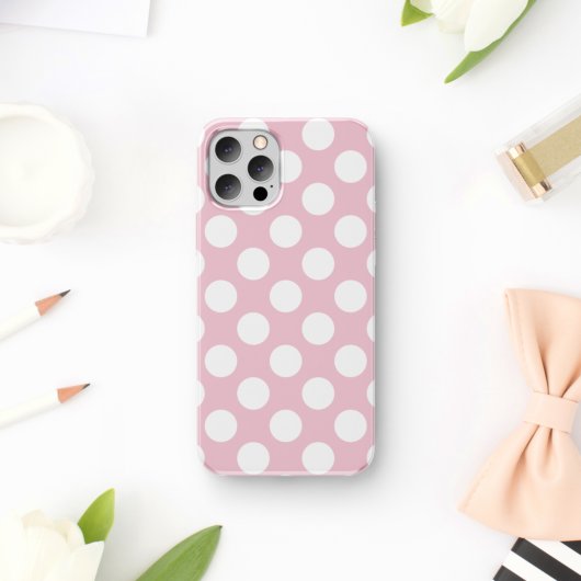 Roze pokadots, poolvlek, Stippen, gedopt Case-Mate iPhone Case