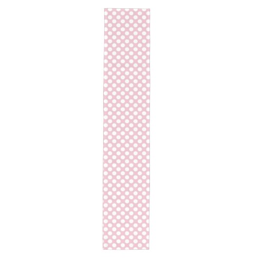 Roze pokadots, poolvlek, Stippen, gedopt Medium Tafelloper (Voorkant)