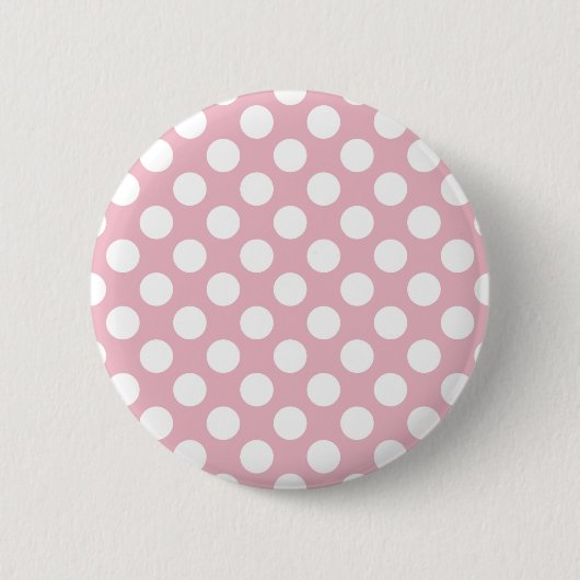 Roze pokadots, poolvlek, Stippen, gedopt Ronde Button 5,7 Cm (Voorkant)