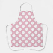 Roze pokadots, poolvlek, Stippen, gedopt Schort (Voorkant)