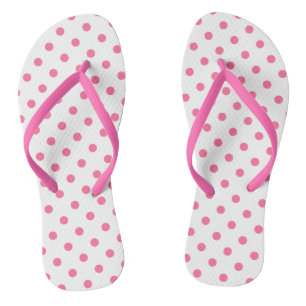 Roze pokadots - Teenslippers Slim Straps