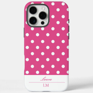  roze polaire dot iPhone 16 pro max hoesje