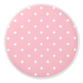 Roze polaire dot keramische knop (Voorkant)