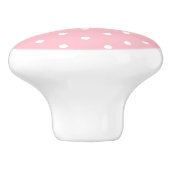 Roze polaire dot keramische knop (Zijkant)