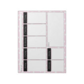 Roze polaire dot Pattern weekly Calendar Notepad Notitieblok (Gedraaid)