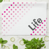 Roze polakdoek keukenhanddoek (Gevouwen)