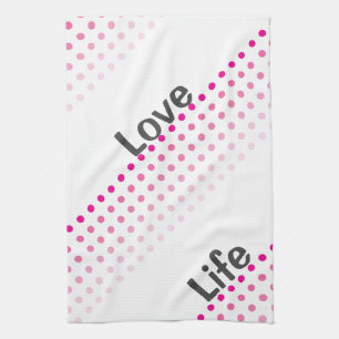 Roze polakdoek keukenhanddoek
