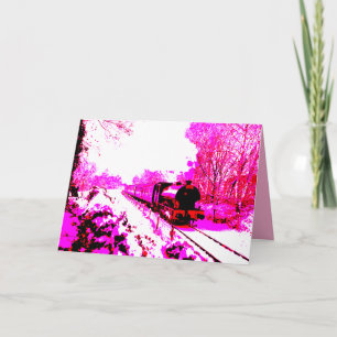 Roze Polar Express Kaart