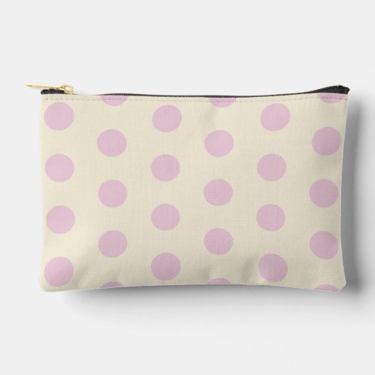 Roze Polka Dot Accessoire Pouch Etui (Voorkant)