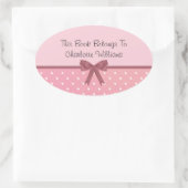 Roze Polka Dot Book Label (Tas)