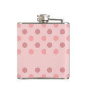 Roze Polka Dot Flask met Jouw naam Heupfles (Achterkant)