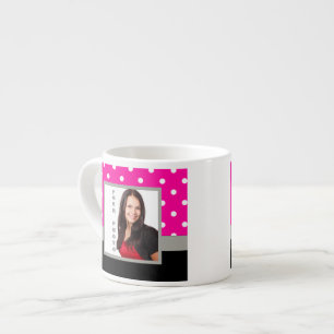 Roze Polka dot fotosjabloon Espresso Kop