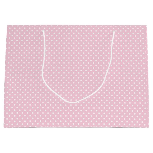 Roze polka dot groot cadeauzakje (Voorkant)