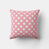 Roze Polka Dot Kussen (Achterkant)