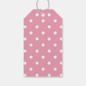 Roze polka-dot logo cadeaulabel (Achterkant)
