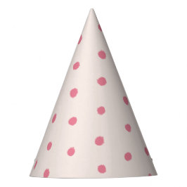 Roze Polka Dot Party Pet Feesthoedjes