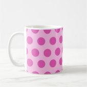 Roze polka dot patroon vlekkerige mok (Links)