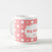 Roze polka dot patroon vlekkerige mok (Voorkant links)