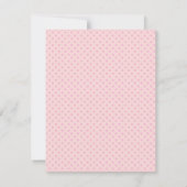 Roze Polka Dot Precious Pearl Baby Girl Aankondiging (Achterkant)