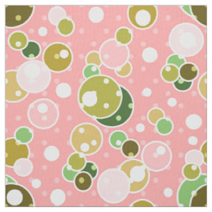Roze polka dot, roze, meerkleurig stof
