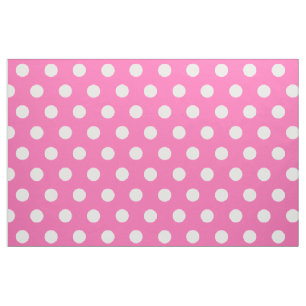 Roze polka dot stof