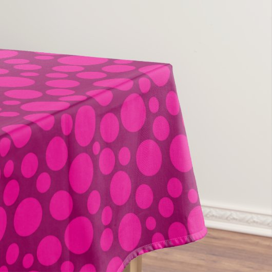 Roze polka dot tafelkleed (Voorbeeld)