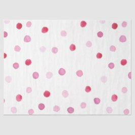 Roze Polka Dots Artisan Waterverf Sweet Multi gebr Tissuepapier